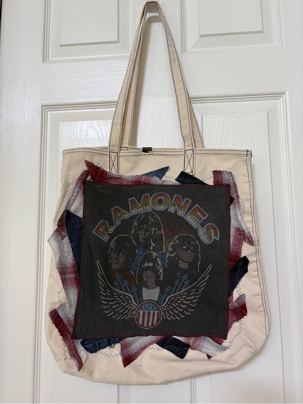 Handmade Ramones Tote Bag